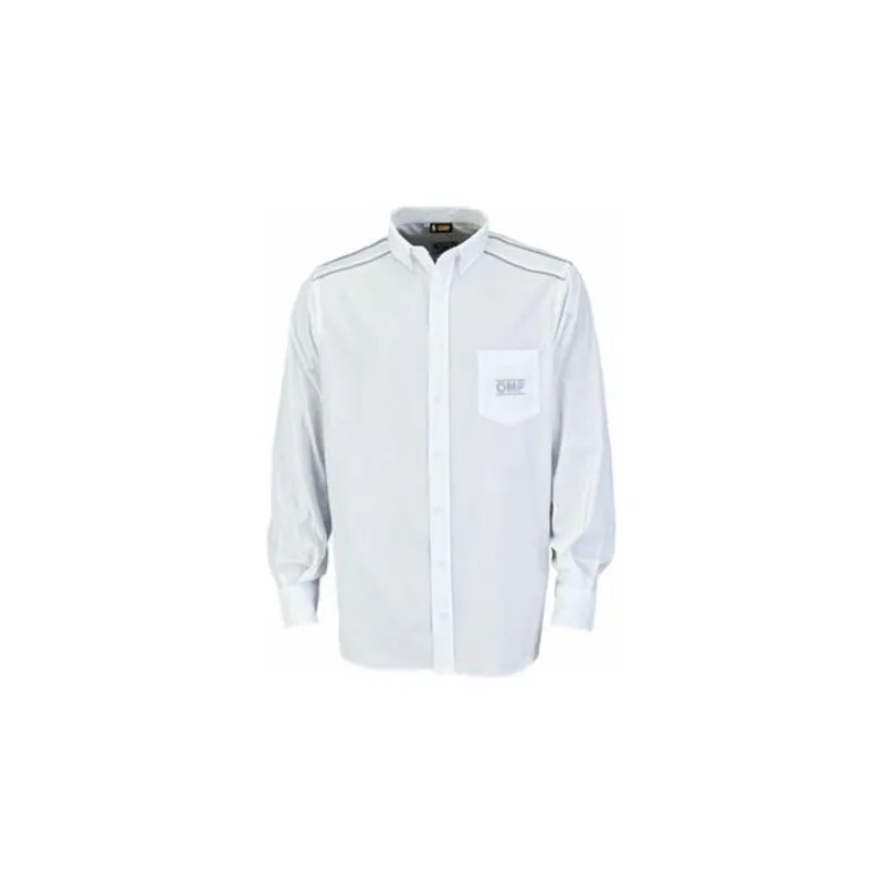 Camicia a Maniche Lunghe Uomo OMP Bianco