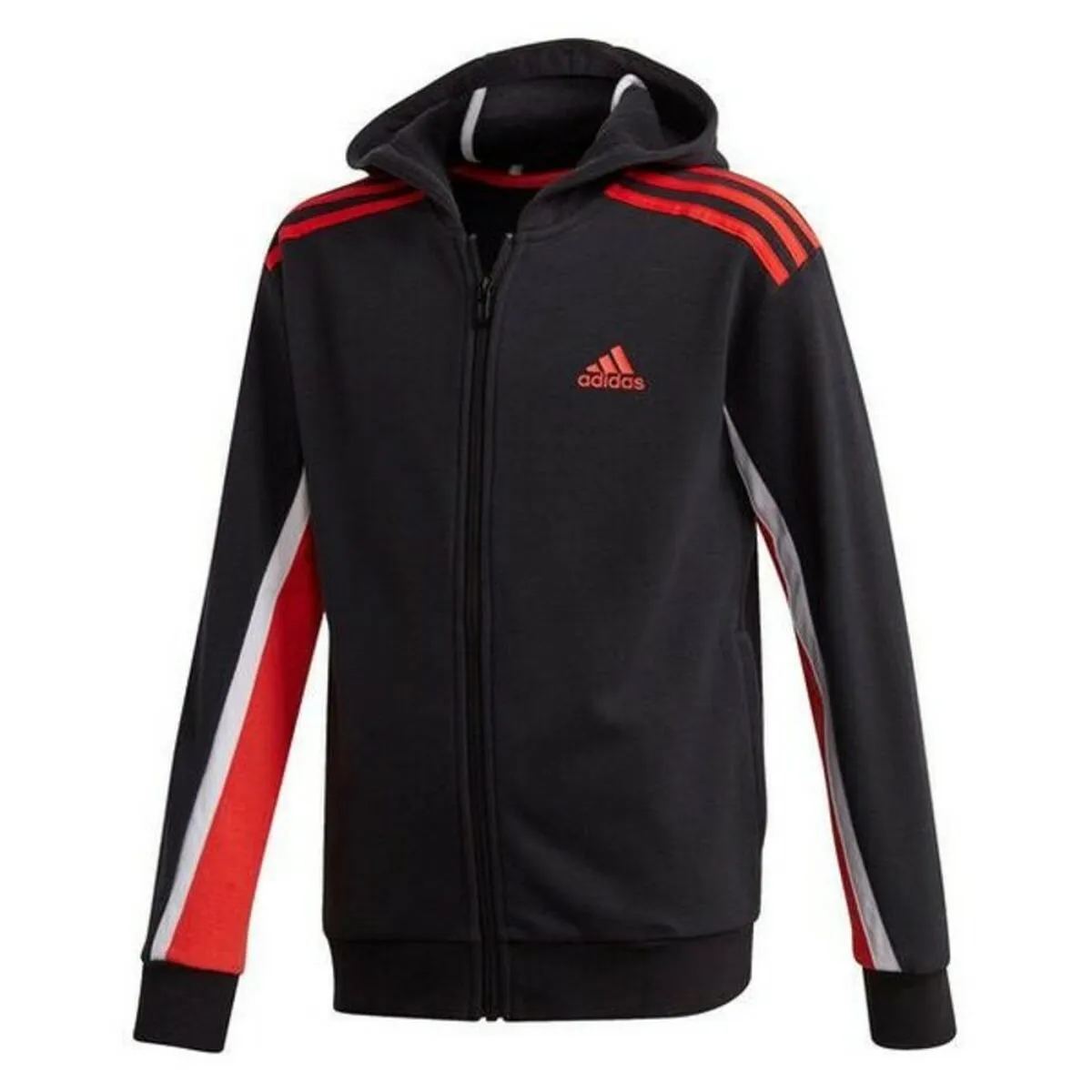 Giacca Sportiva da Bambini Adidas B Bold FZHD Nero