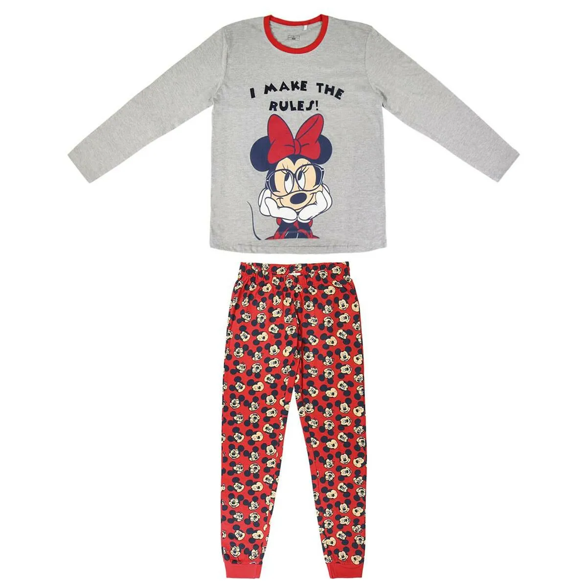 Pigiama Minnie Mouse Donna Grigio (Adulti)