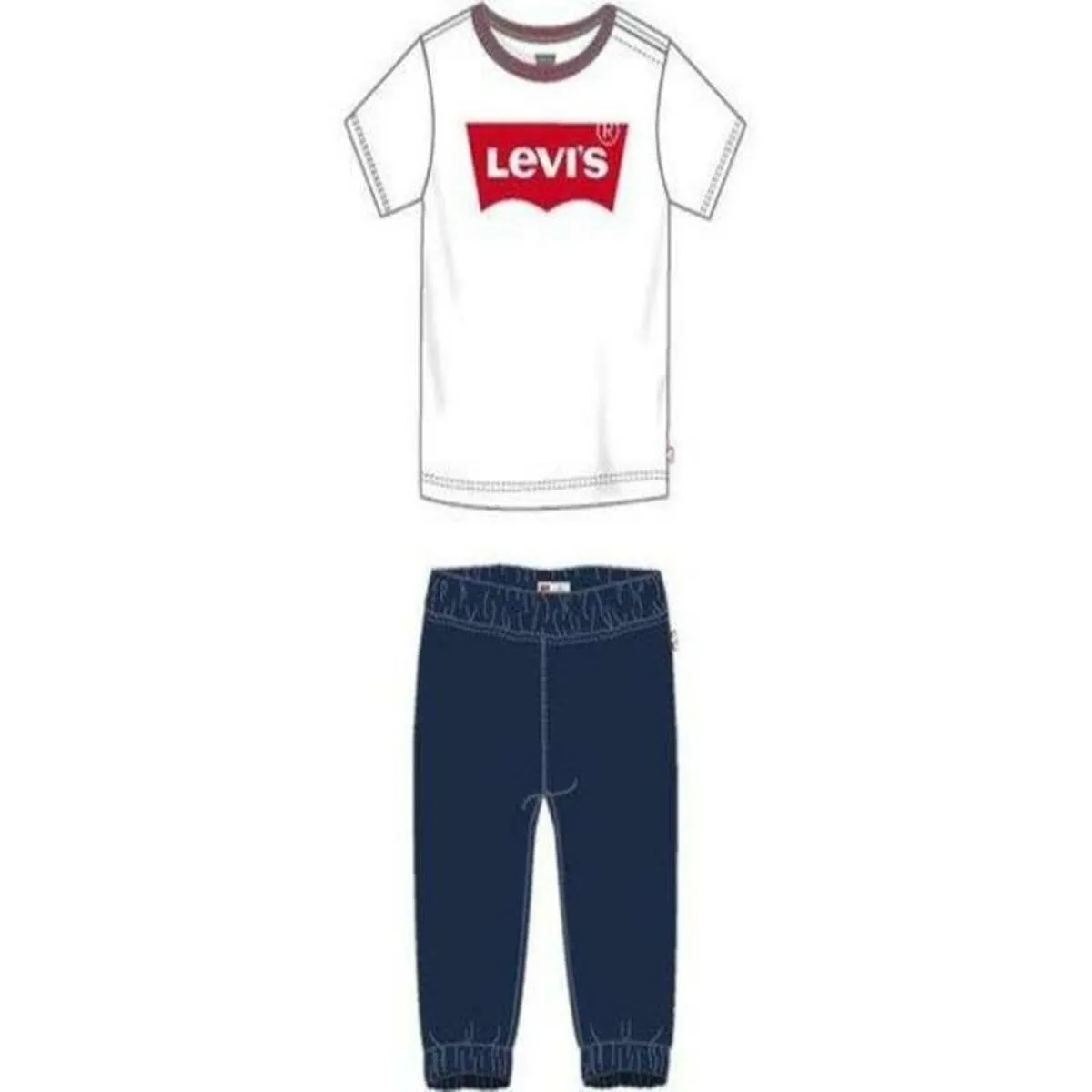 Completo Sportivo per Neonati TWILL JOGGER Levi's 6EA924-001  Bianco