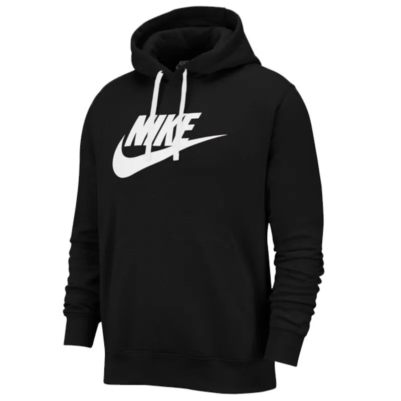 Felpa con Cappuccio Uomo Nike Sportswear Club Fleece BV2973 010 Nero Uomo