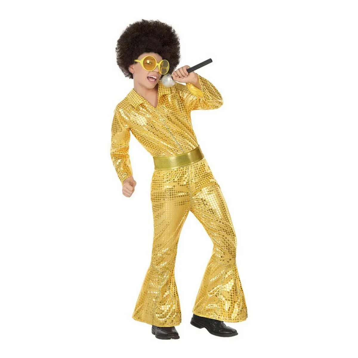 Costume per Bambini Disco Dorato (2 Pezzi) (2 pcs)