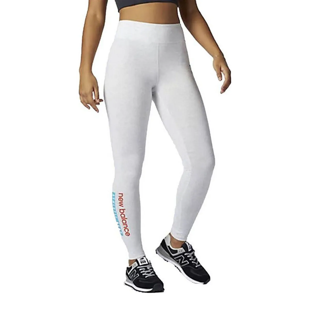 Leggings Sportivi New Balance Essentials Field Day Bianco