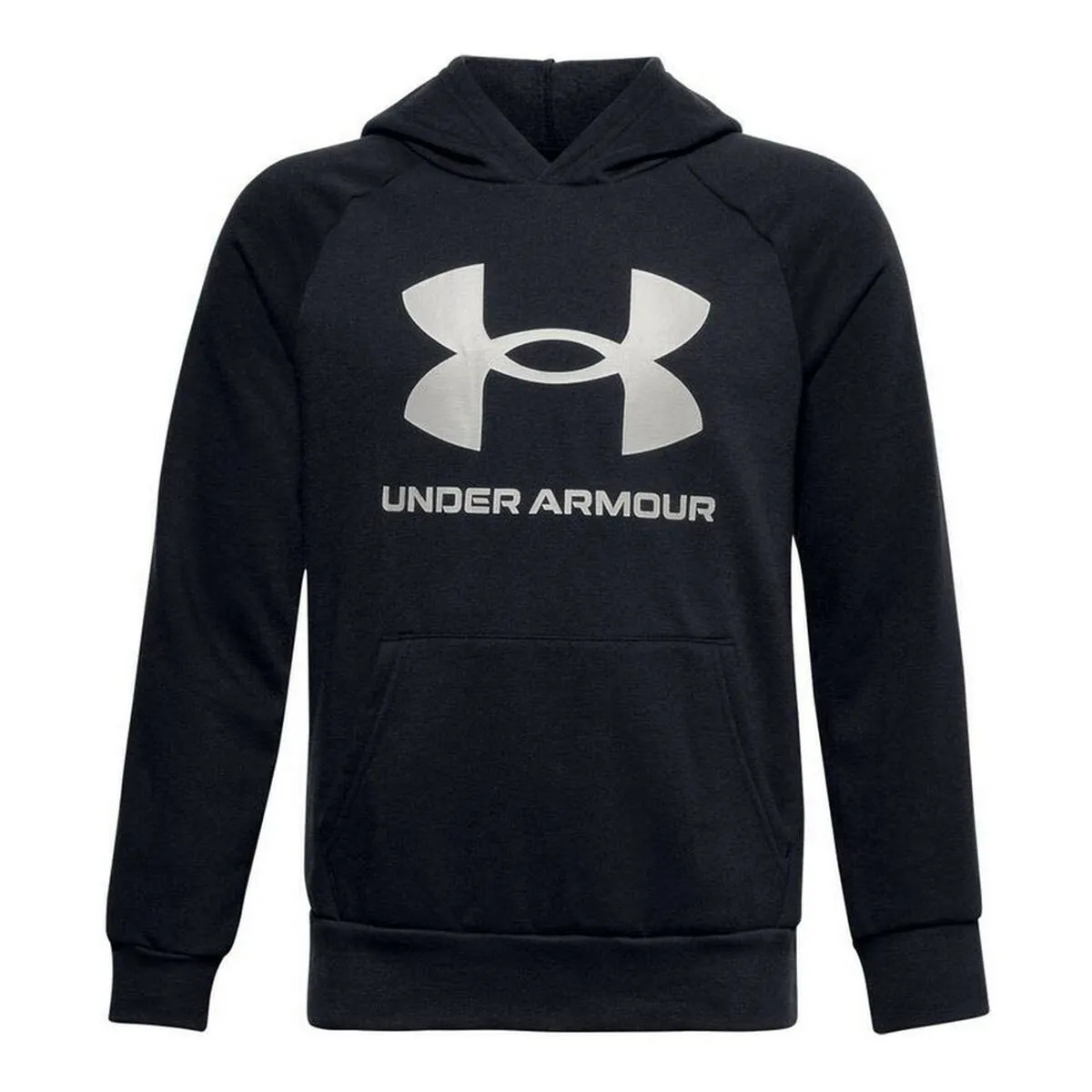 Felpa con Cappuccio Bambino Under Armour Fleece Rival Big Logo Nero