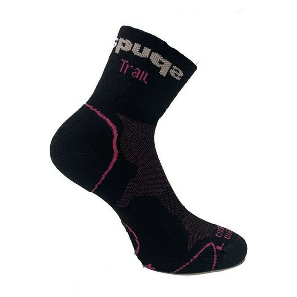 Calzini Sportivi Spuqs Coolmax Protect NR Nero Rosa