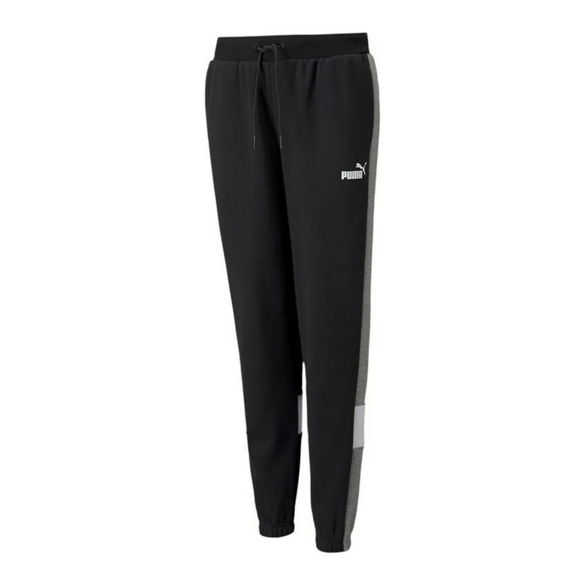 Pantalone Lungo Sportivo Puma Essential+ Colorblock Nero Uomo