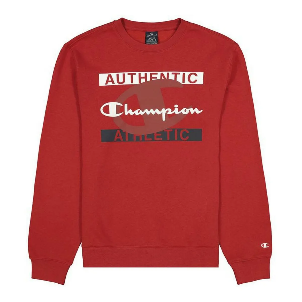 Felpa senza Cappuccio Champion Authentic Athletic Rosso