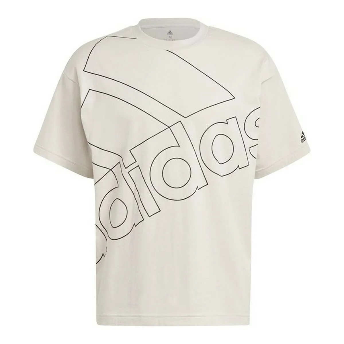 Maglia a Maniche Corte Uomo Adidas Giant Logo Beige