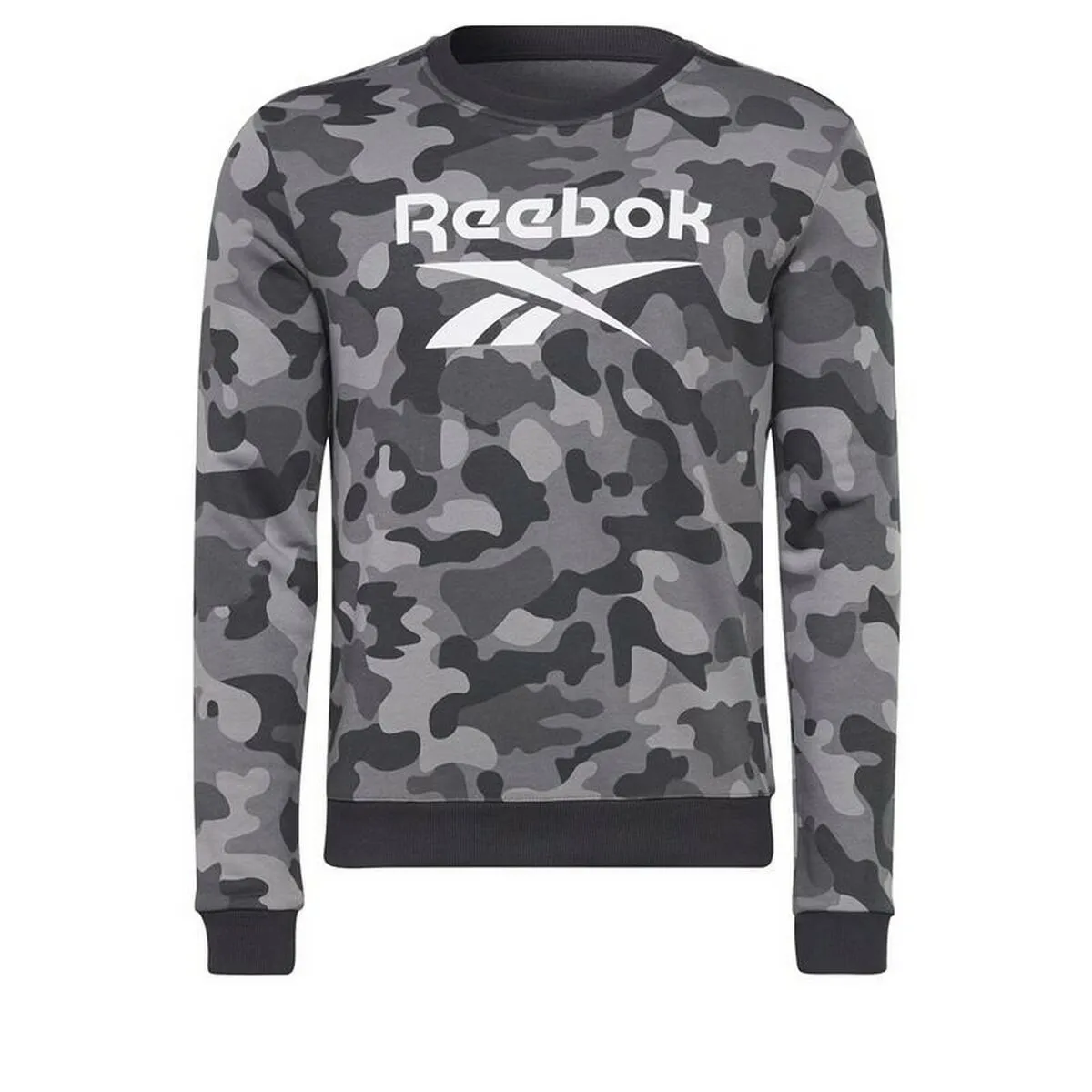 Felpa senza Cappuccio Uomo Reebok Camo Nero