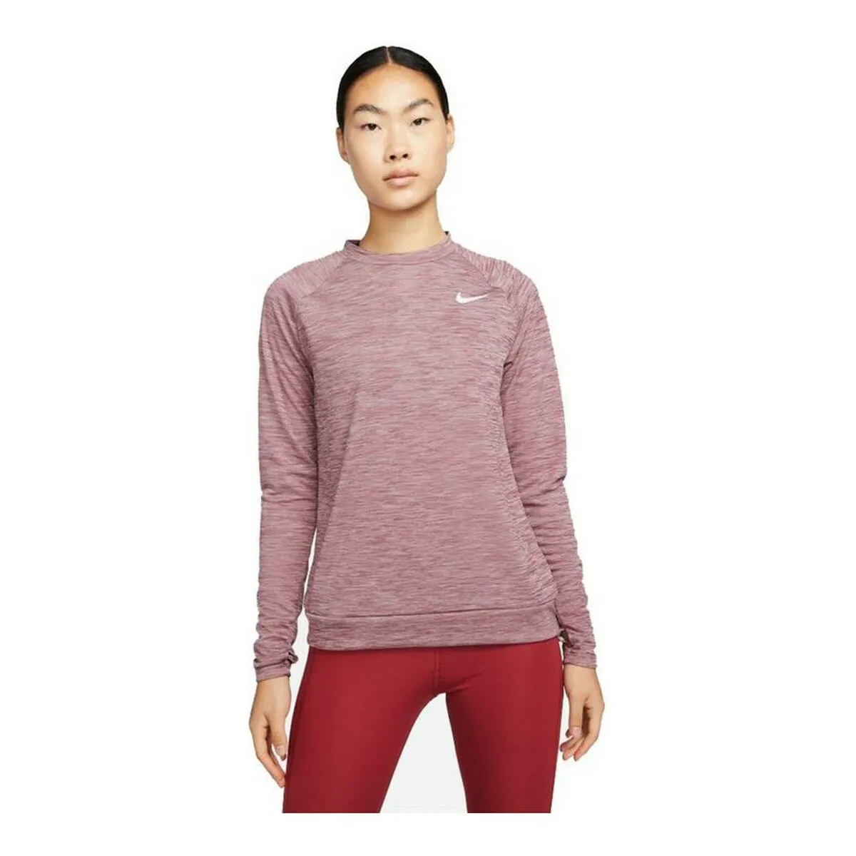 Maglia a maniche lunghe da donna Nike Pacer Salmone