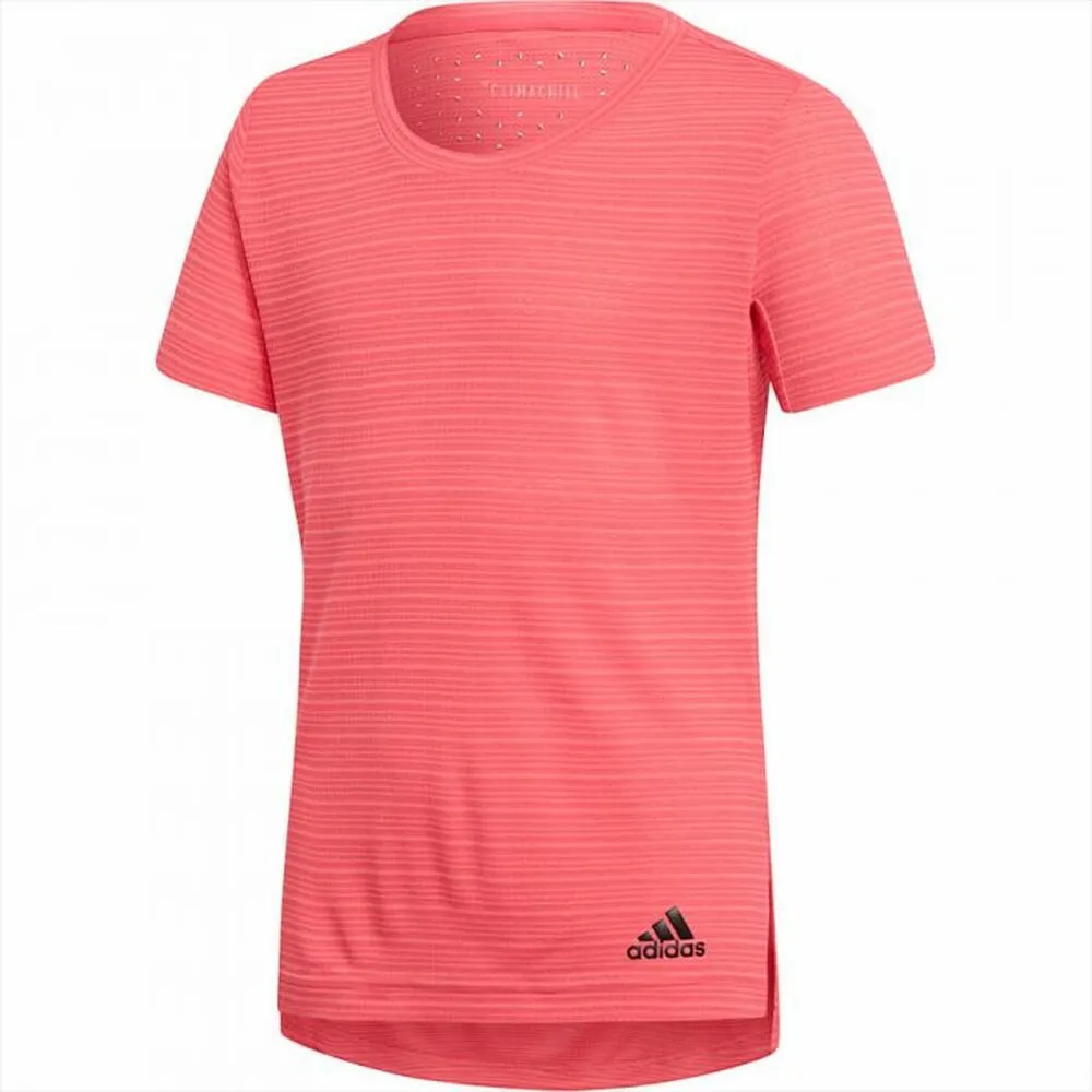 Maglia a Maniche Corte per Bambini Adidas G CHILL TEE  Rosa Poliestere