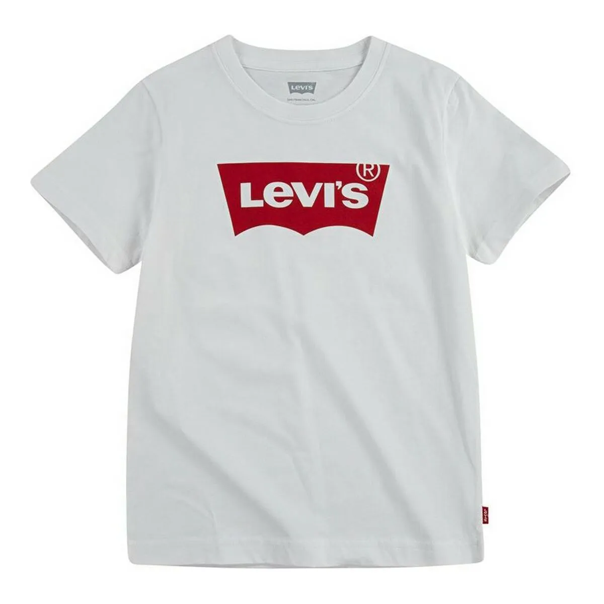 Maglia a Maniche Corte per Bambini Levi's Batwing Bianco Unisex