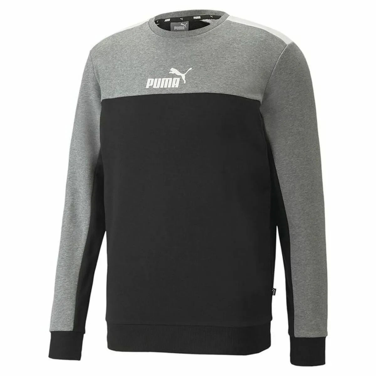 Felpa senza Cappuccio Uomo Puma ESS+ Block M Nero