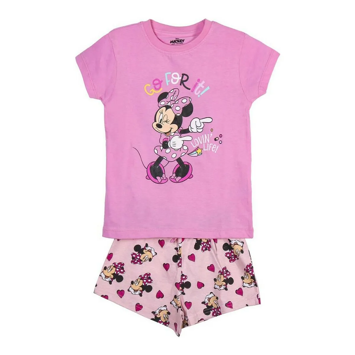 Pigiama Estivo Minnie Mouse Rosa