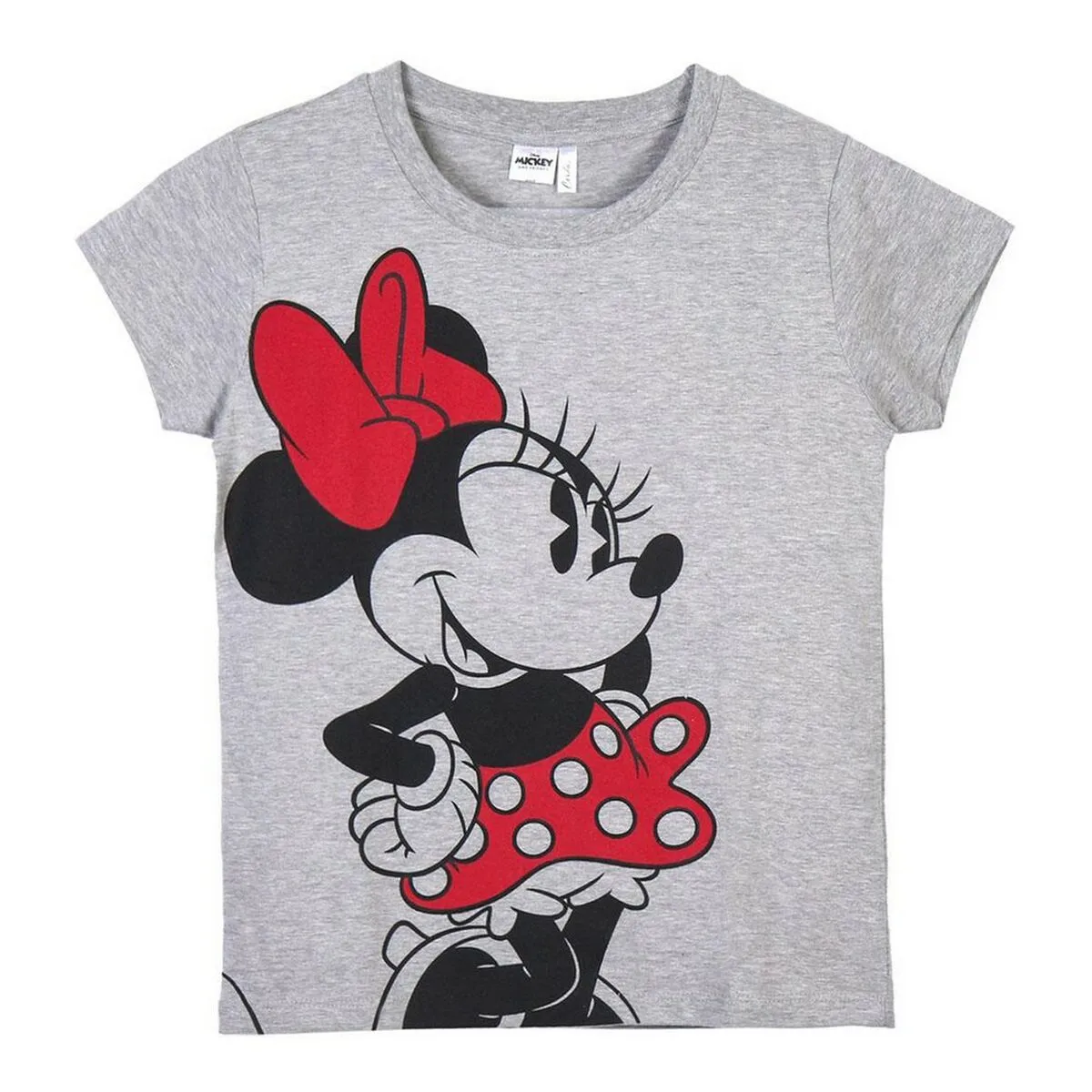 Maglia a Maniche Corte per Bambini Minnie Mouse Grigio