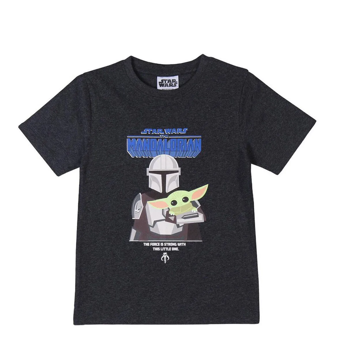 Maglia a Maniche Corte per Bambini The Mandalorian Nero