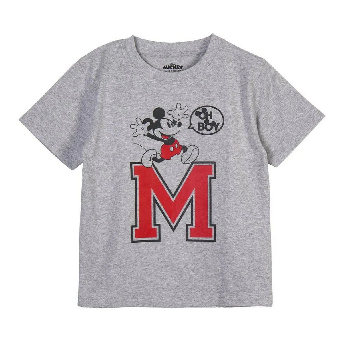 Maglia a Maniche Corte Mickey Mouse Grigio