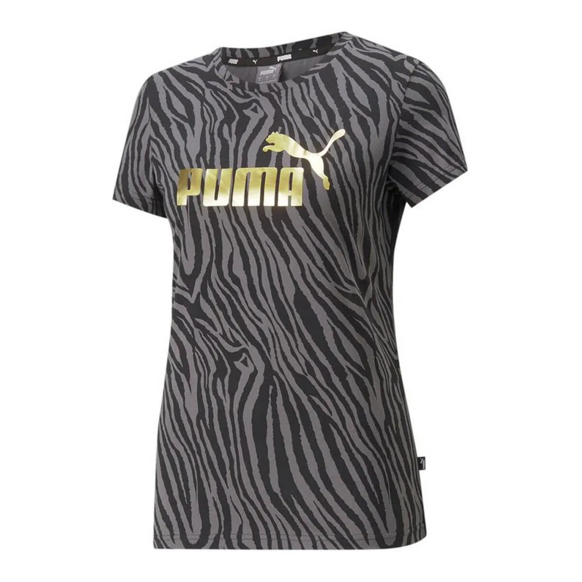 Maglia Puma Essentials Tiger AOP Grigio Nero