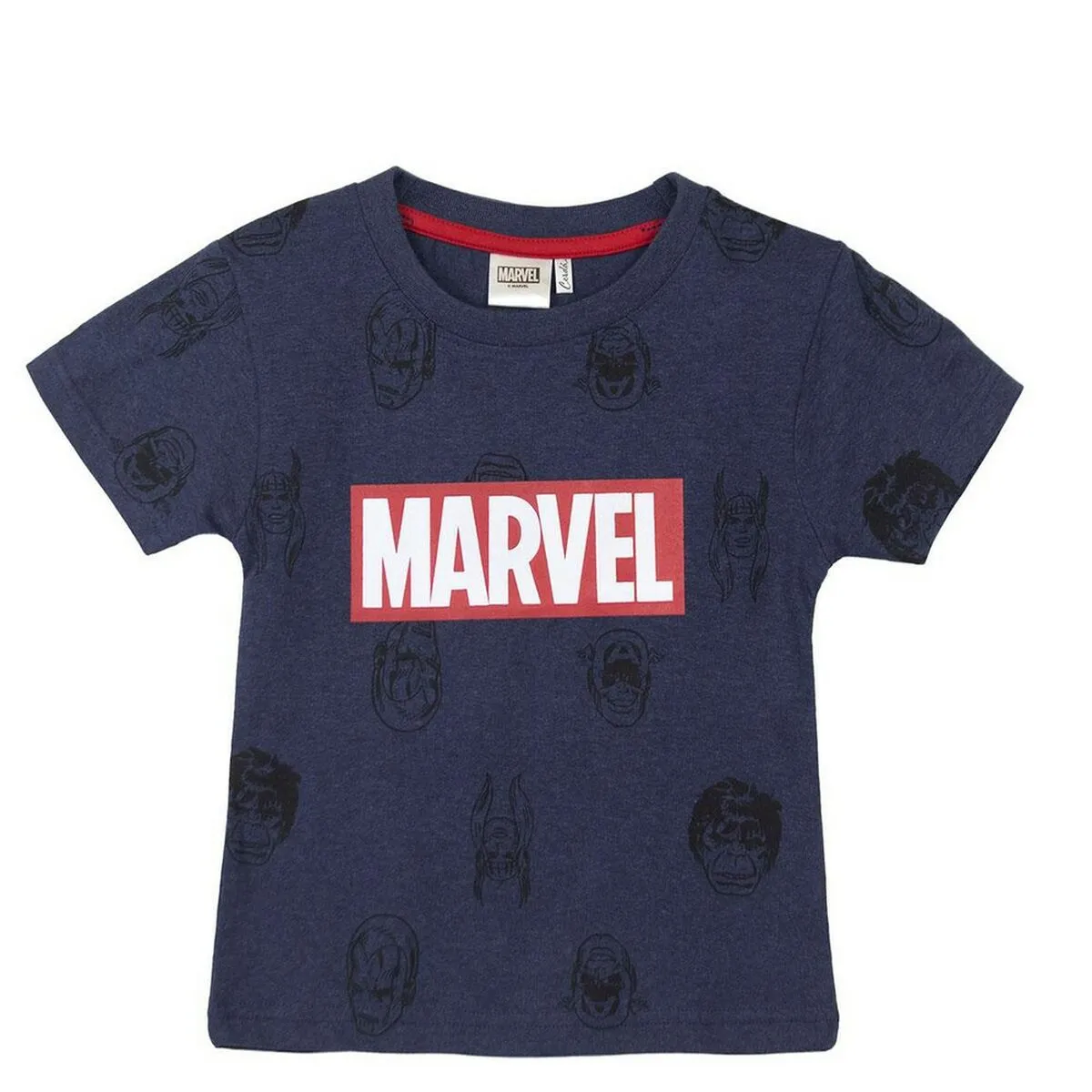 Maglia a Maniche Corte per Bambini Marvel Blu scuro