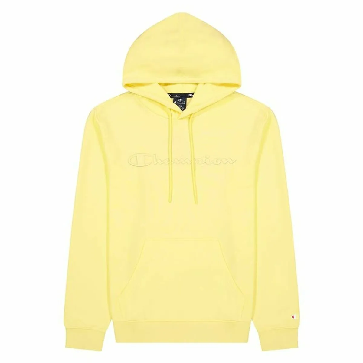 Felpa con Cappuccio Champion Script Logo Hoodie M Giallo