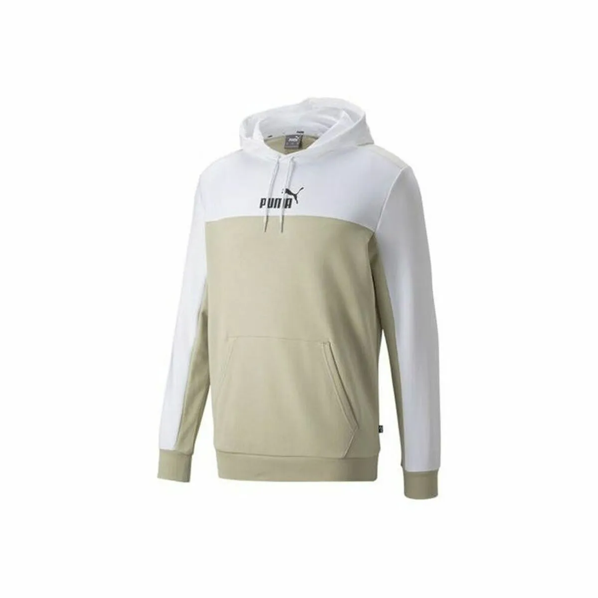 Felpa con Cappuccio Uomo Puma Essentials+ Block M Beige