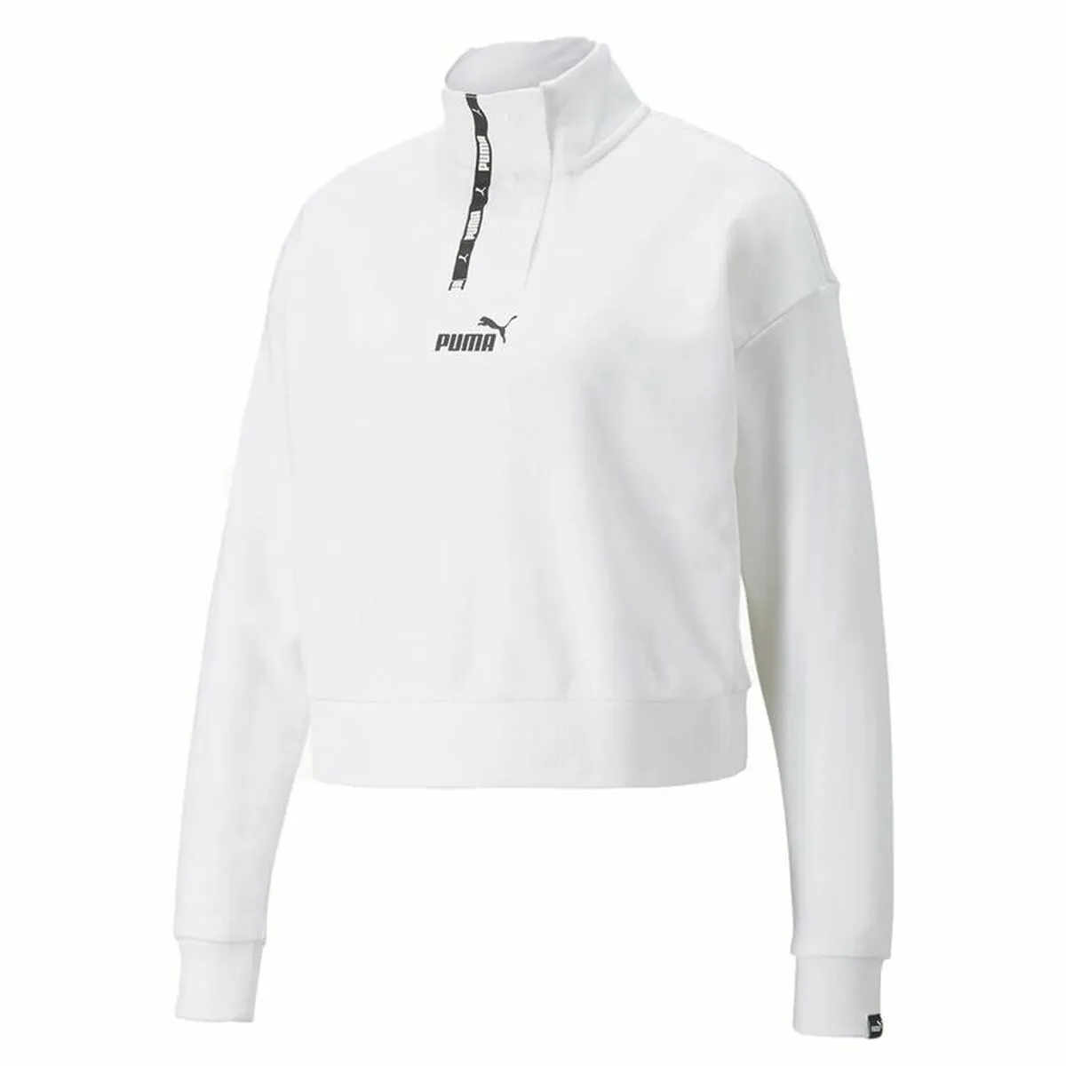 Felpa senza Cappuccio Donna Puma Tape Half-Placket W