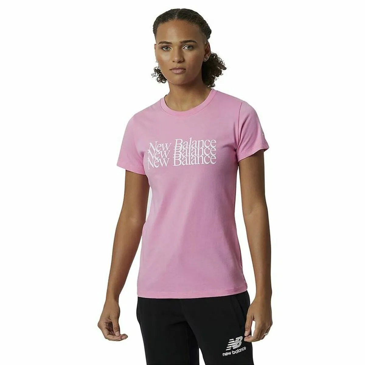 Maglia a Maniche Corte Donna New Balance Essentials Celebrate Rosa