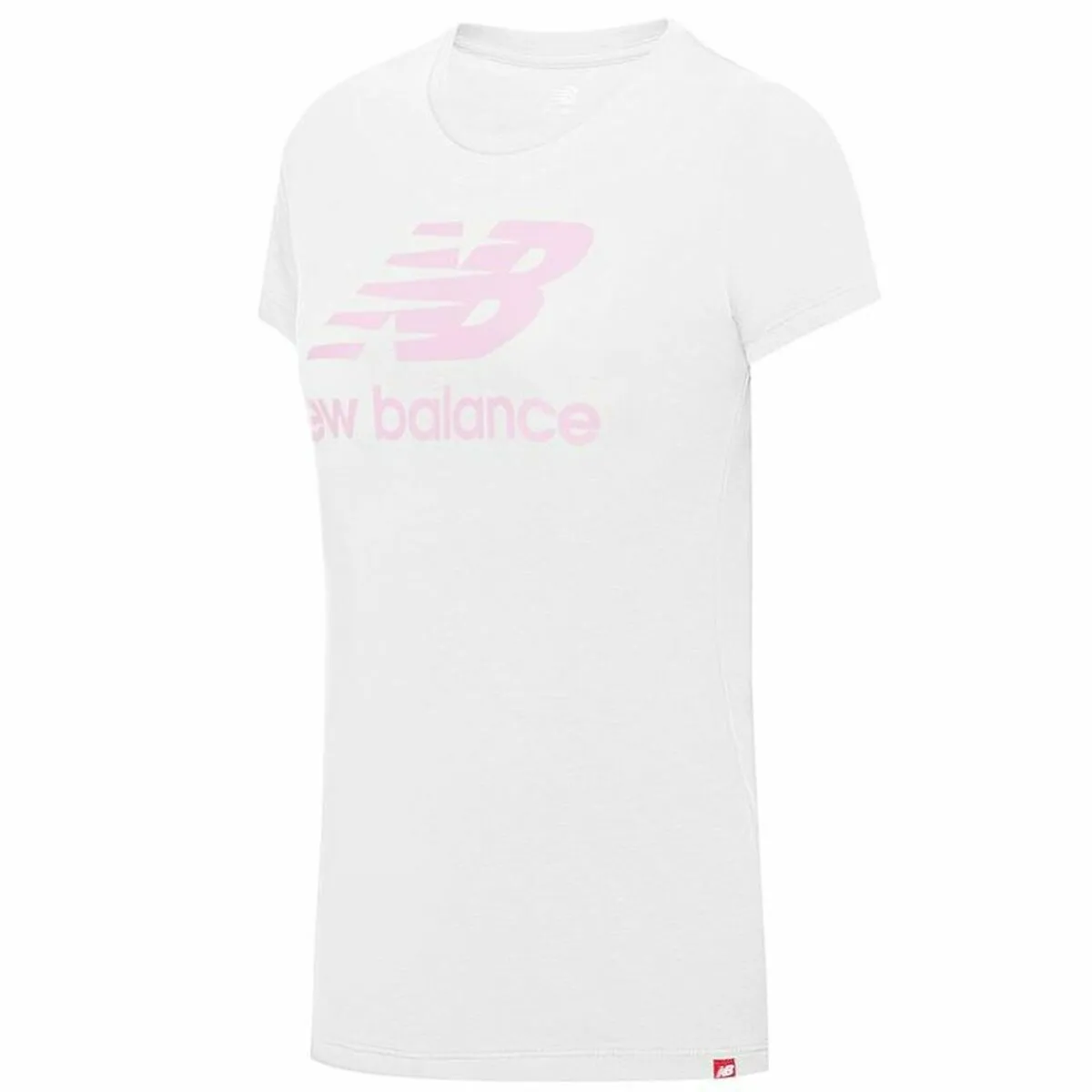 Maglia a Maniche Corte Donna New Balance Essentials Stacked Bianco