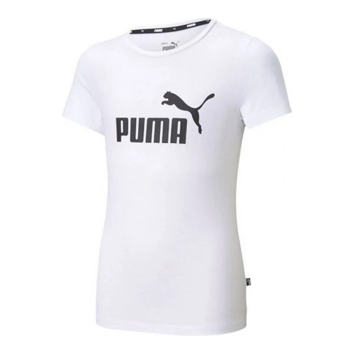 Maglia a Maniche Corte per Bambini Puma ESS Logo Tee Bianco