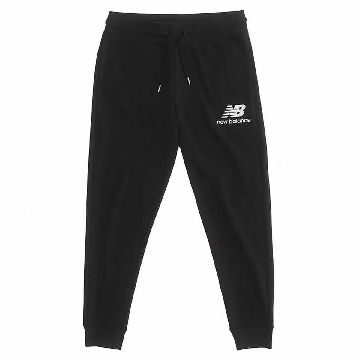 Pantalone Lungo Sportivo New Balance Essentials Stacked Logo Nero Uomo