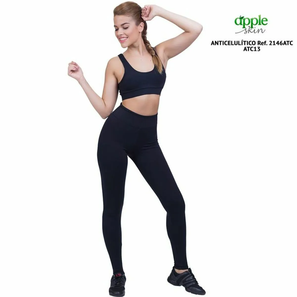 Leggings Sportivo da Donna Happy Dance 2146ATC Nero