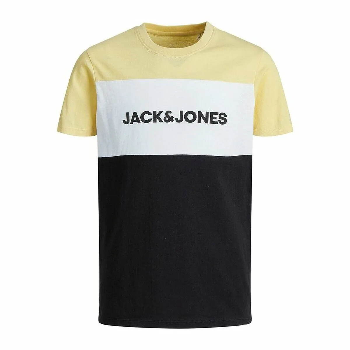 Maglia a Maniche Corte per Bambini BLOCKING TEE Jack & Jones JNR 12174282 Giallo