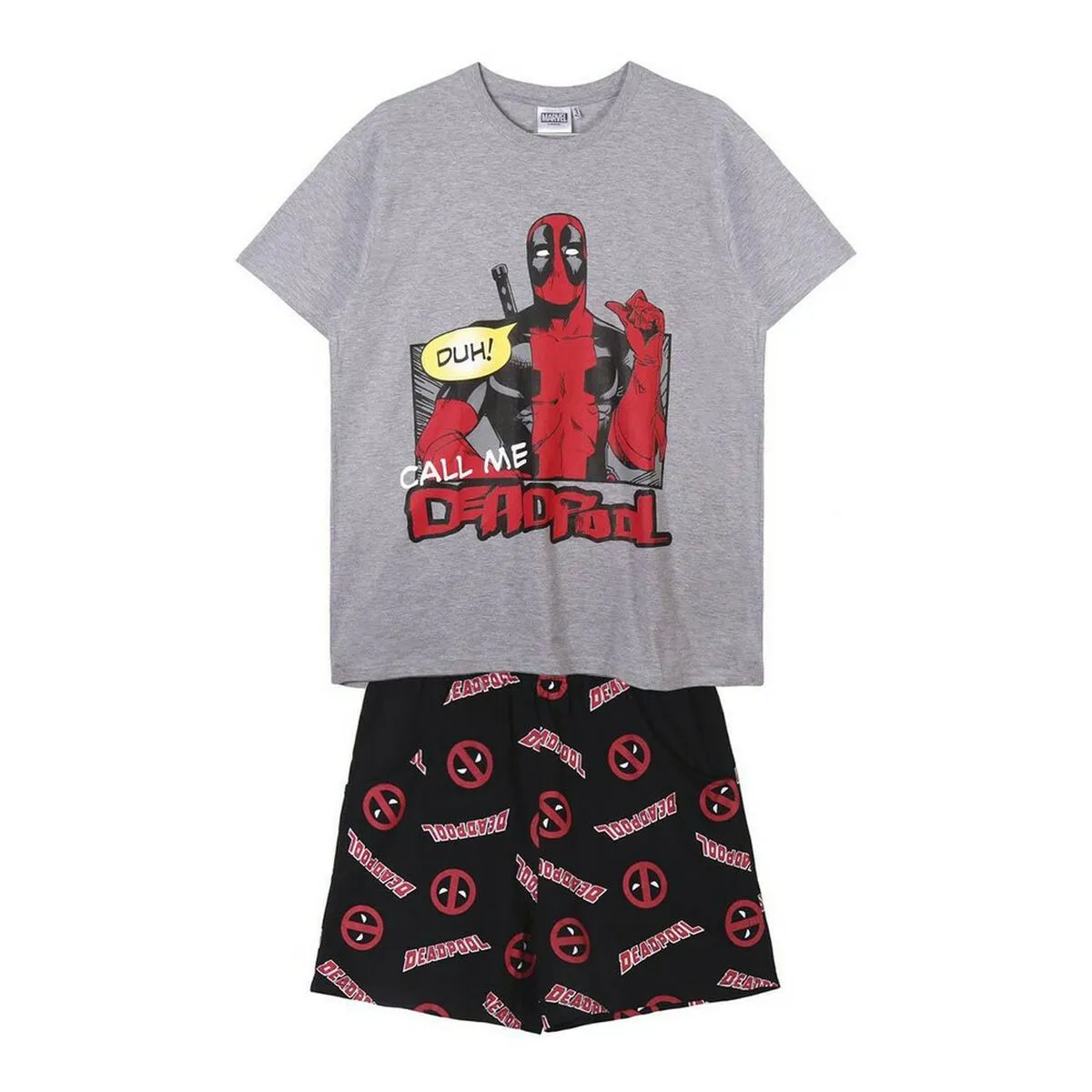 Pigiama Deadpool Uomo Grigio