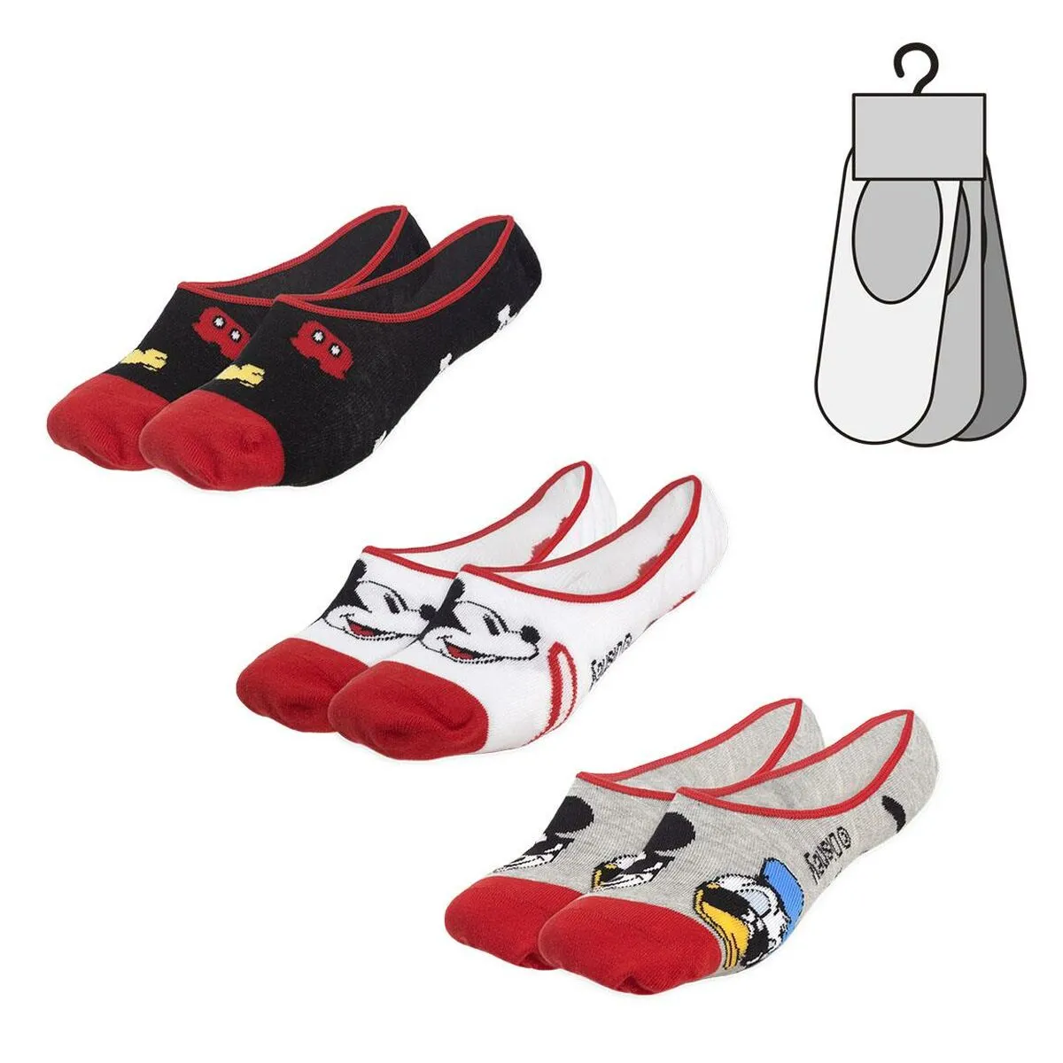 Calzini Mickey Mouse Unisex 3 paia