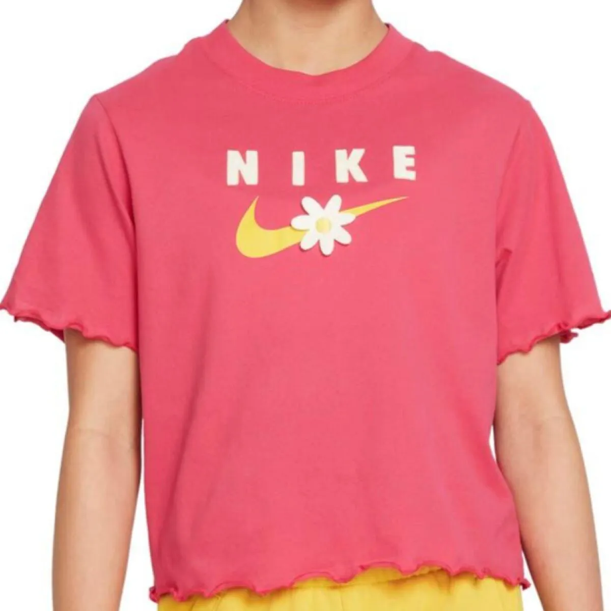 Maglia a Maniche Corte per Bambini ENERGY BOXY FRILLY Nike DO1351 666  Rosa