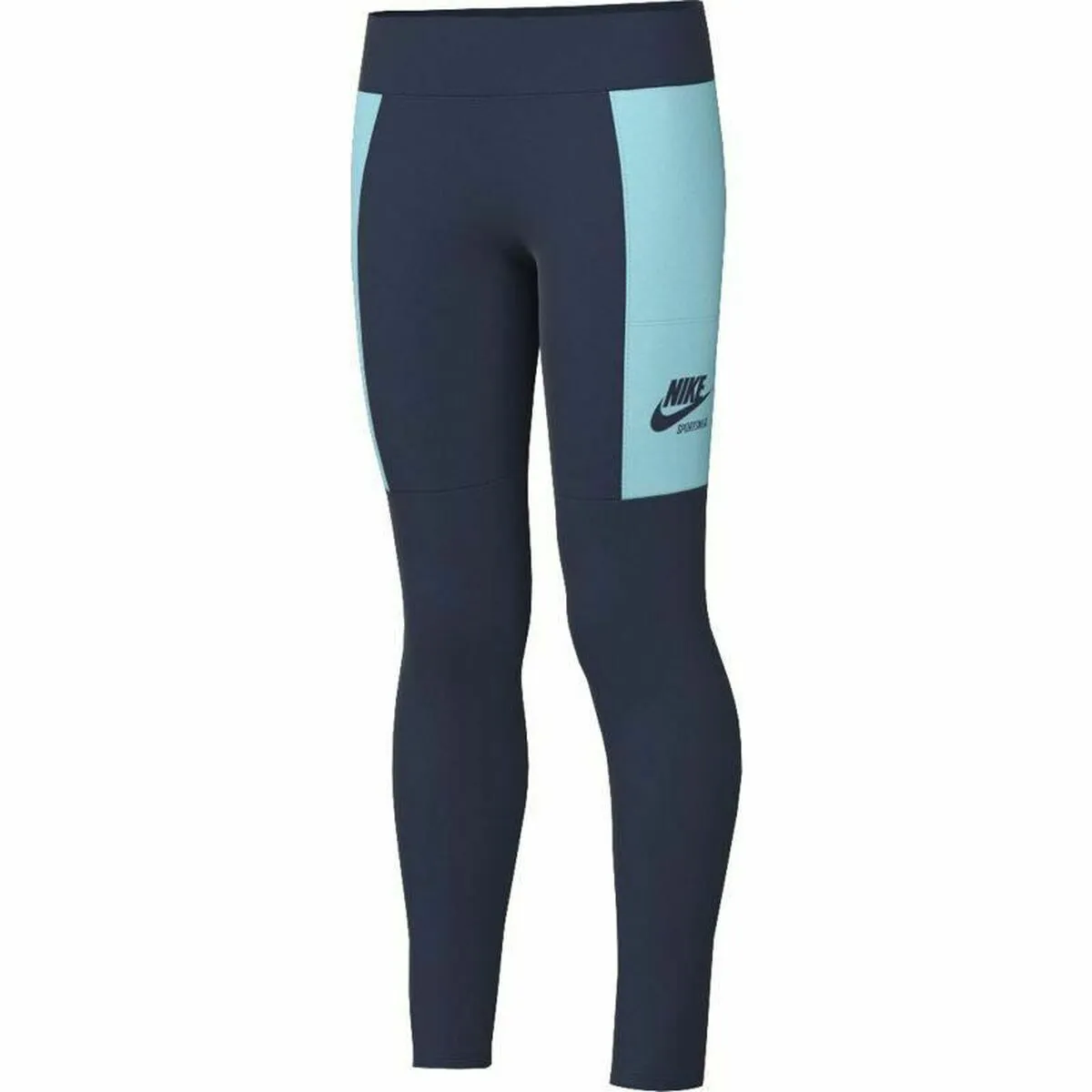 Leggings Sportivi Nike Sportswear Heritage Azzurro