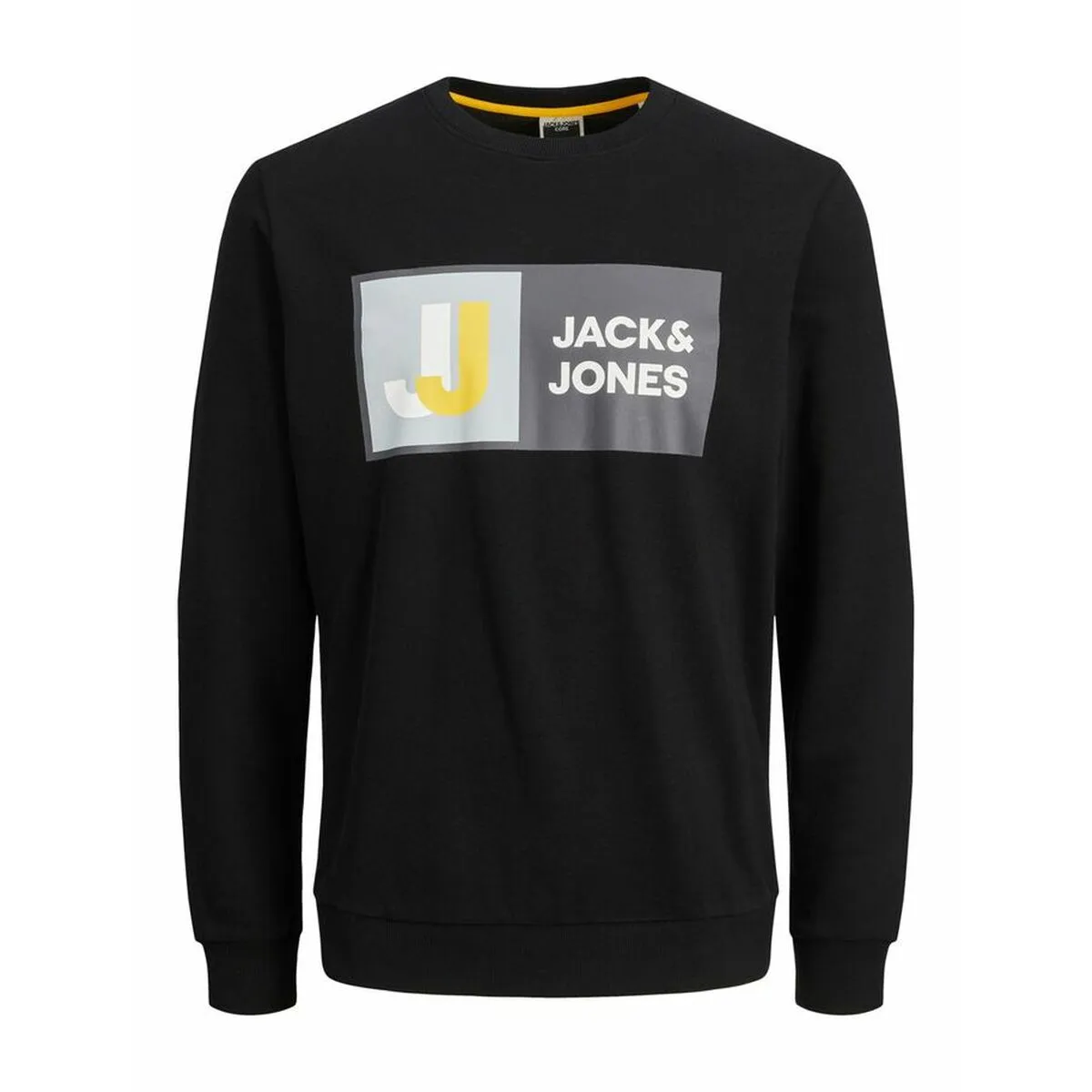 Felpa senza Cappuccio Uomo CREW  Jack & Jones 12218814  Nero