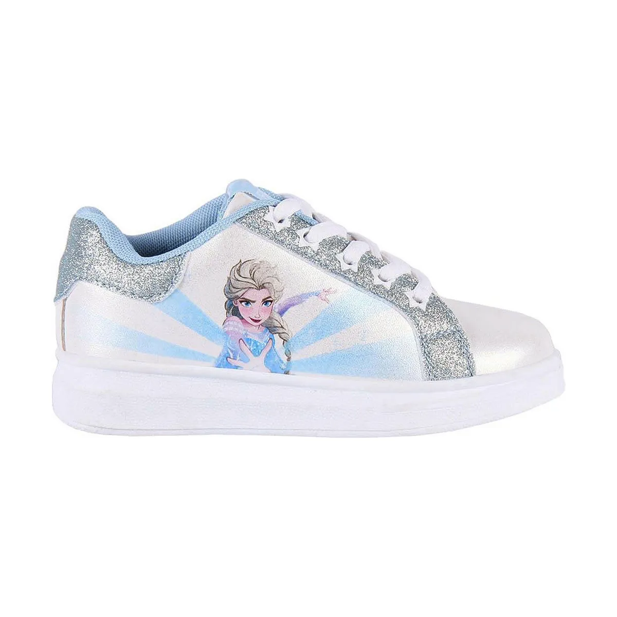 Scarpe Sportive per Bambini Frozen Fantasia Argentato Bianco