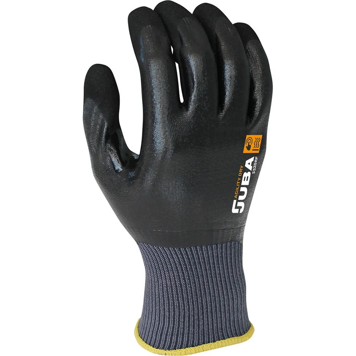 Guanti da Lavoro JUBA Nylon Nitrile Nero