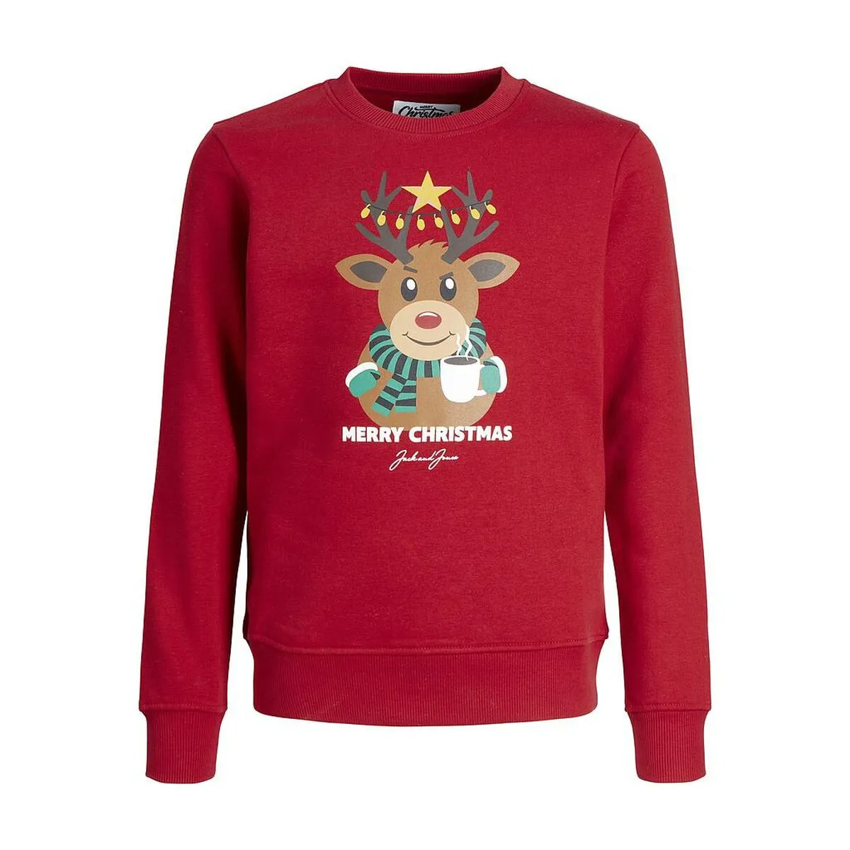 Felpa senza Cappuccio Bambino JORTOON  Jack & Jones 12222091 Rosso