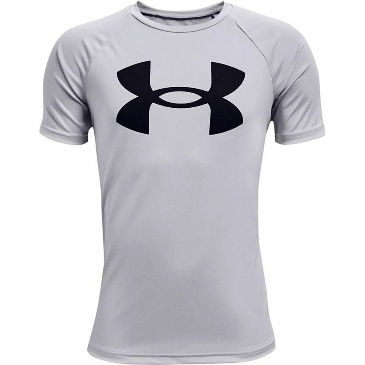 Maglia a Maniche Corte per Bambini Under Armour Tech Big Logo Grigio