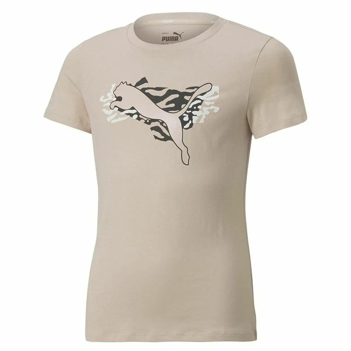 Maglia a Maniche Corte per Bambini Puma Beige