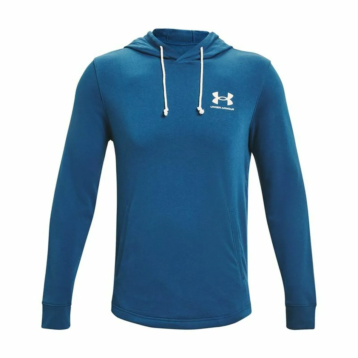 Felpa con Cappuccio Uomo Under Armour Rival Terry Azzurro