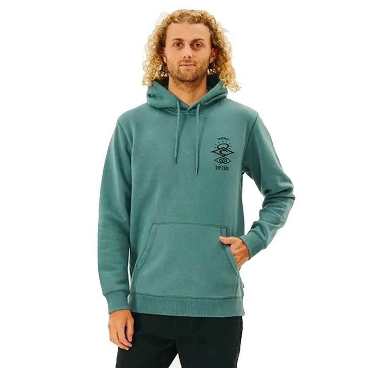 Felpa con Cappuccio Uomo Rip Curl Icon Azzurro