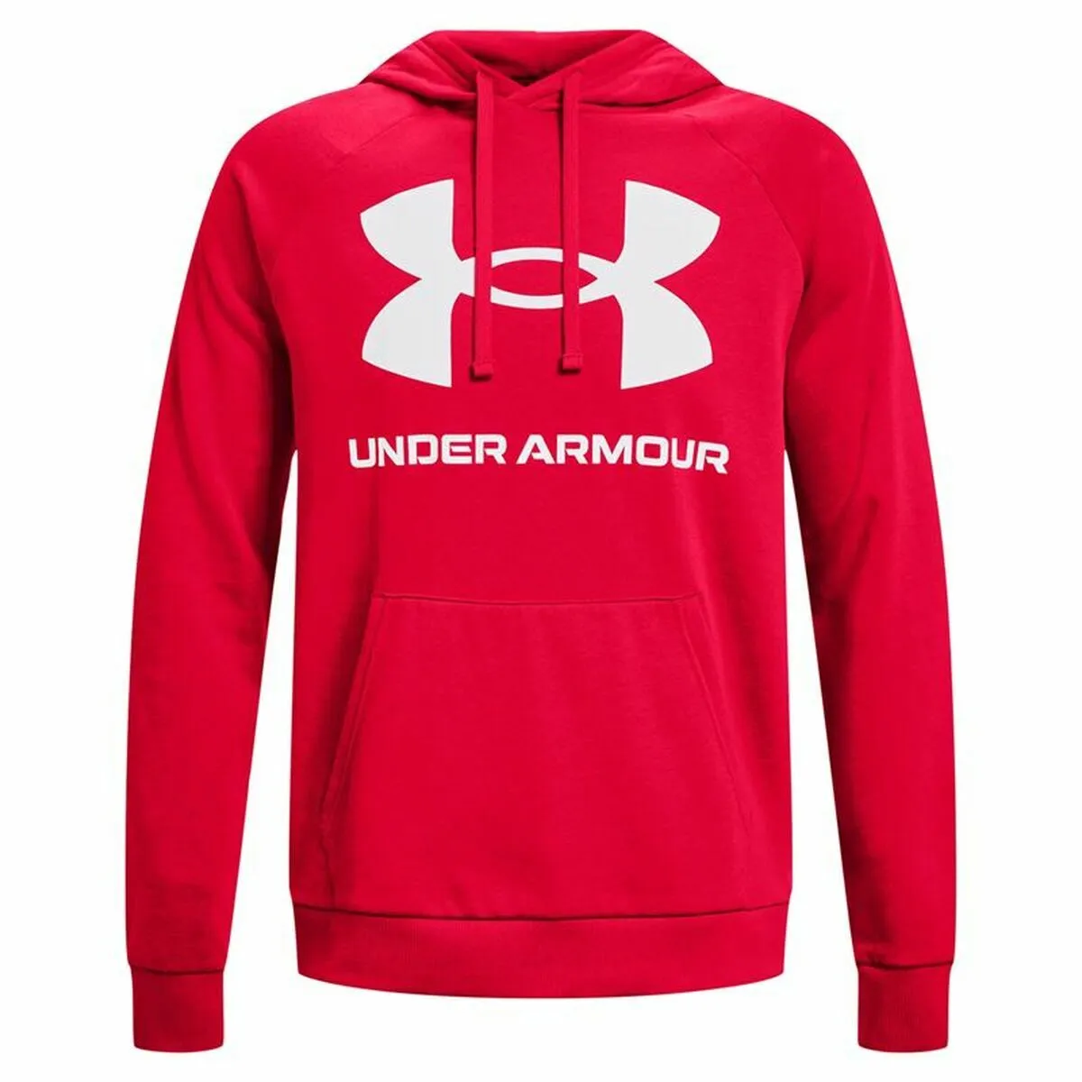 Felpa con Cappuccio Uomo Under Armour Rival Big Logo Rosso