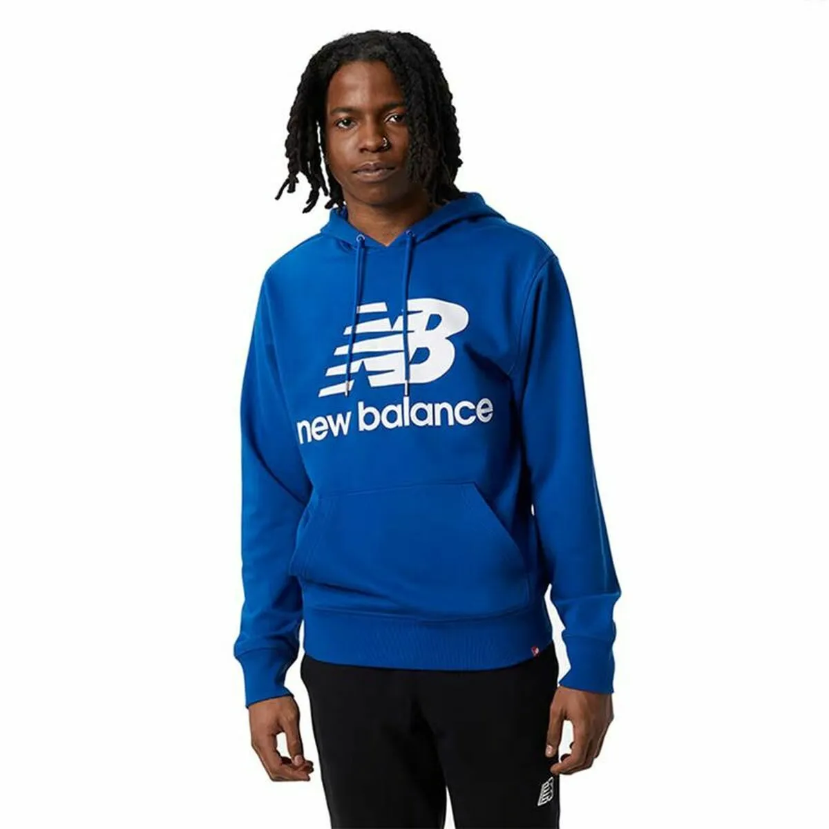 Felpa con Cappuccio Uomo New Balance Azzurro