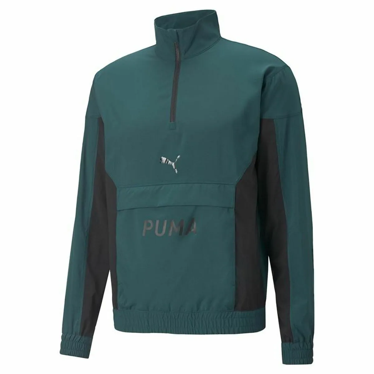 Felpa senza Cappuccio Uomo Puma Fit Woven Training Verde