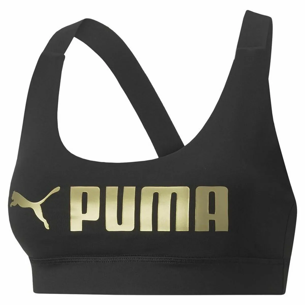 Reggiseno Sportivo Puma Nero Dorato Multicolore