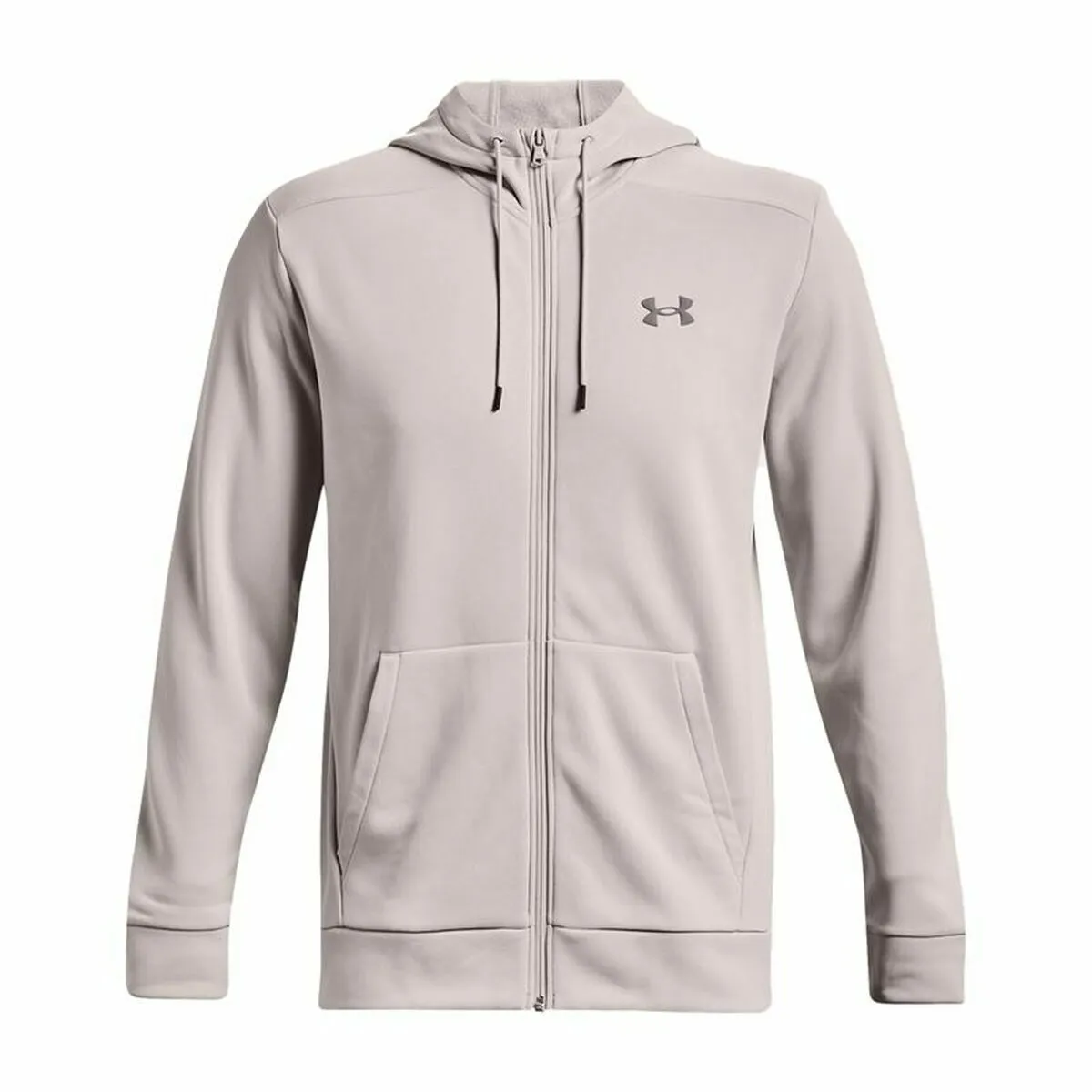 Giacca Sportiva da Uomo Under Armour Rival Grigio chiaro Con cappuccio