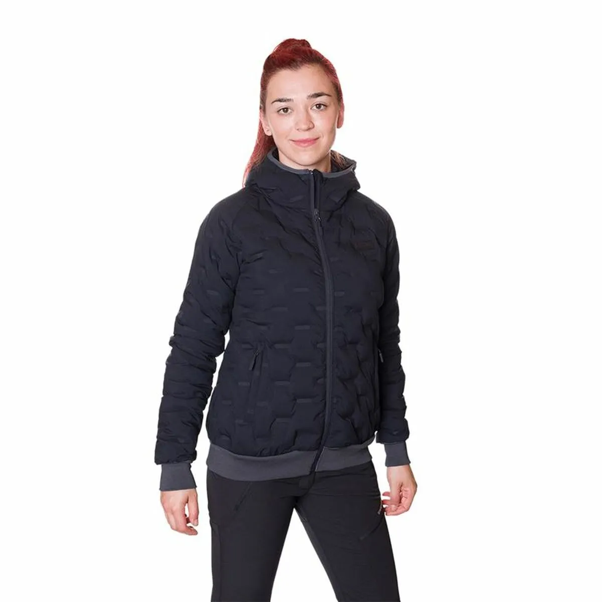 Giacca Sportiva da Donna Trangoworld Alinda Con cappuccio Nero